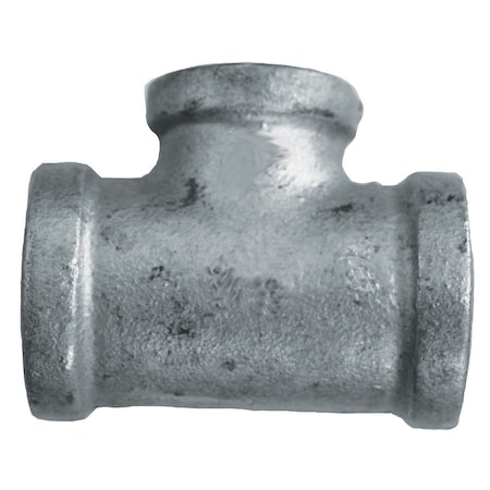Jones Stephens 1-1/4in. x 3/4in. Galvanized Iron Reducing Tee, Banded G4600223